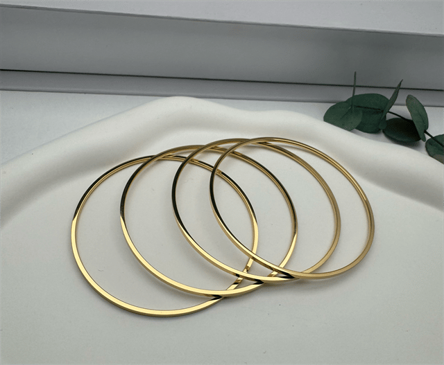 4'lü Ajda Çelik Bilezik (Gold) 1050-1 (iç çapı 6.7cm)