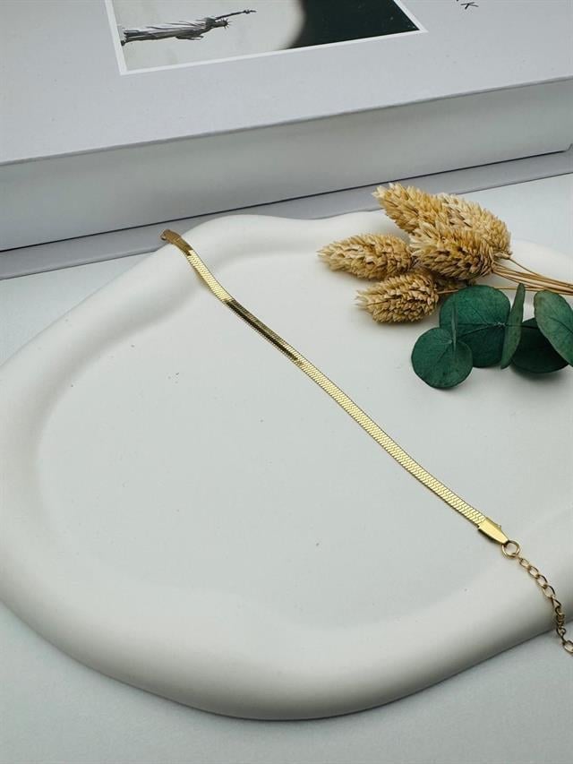 4mm İtalyan Çelik Bileklik (Gold) Blk 2190