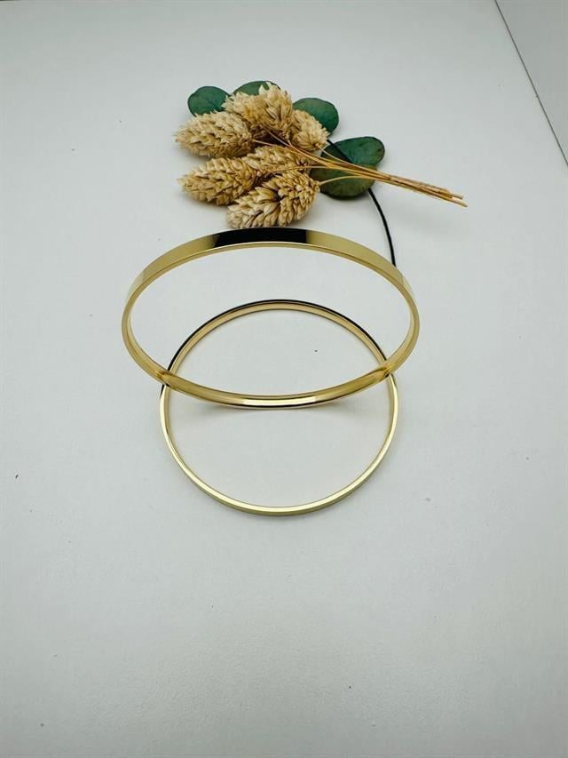 Ajda Bilezik Kalın 65mm 2'li (Gold) 00084