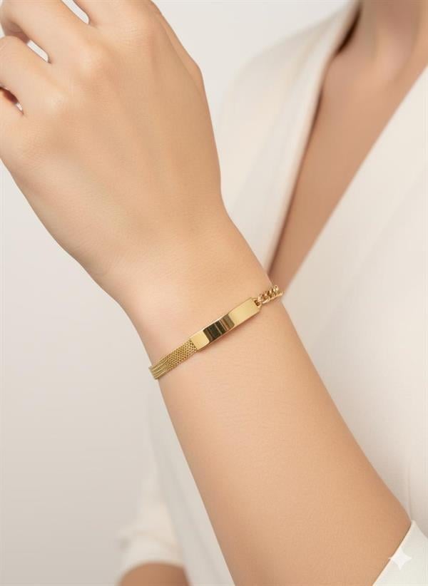 Çelik Bileklik (Gold) Blk 375
