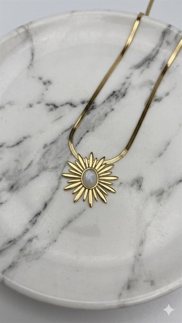 Çelik Kolye 45cm (Gold) 010831