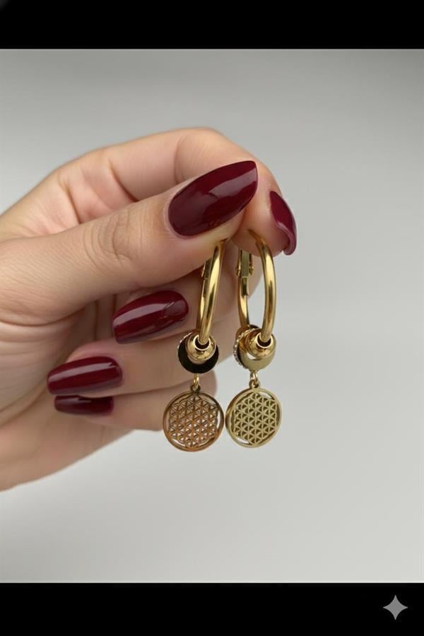 Çelik Küpe (Gold) Kp584