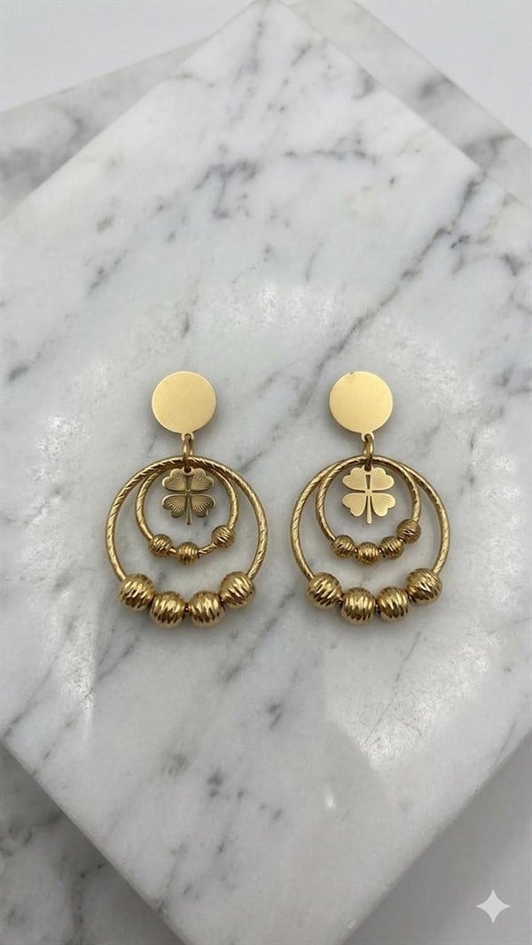 Çelik Küpe (Gold) Kp624