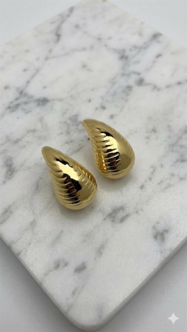 Çelik Küpe (Gold) Kp632