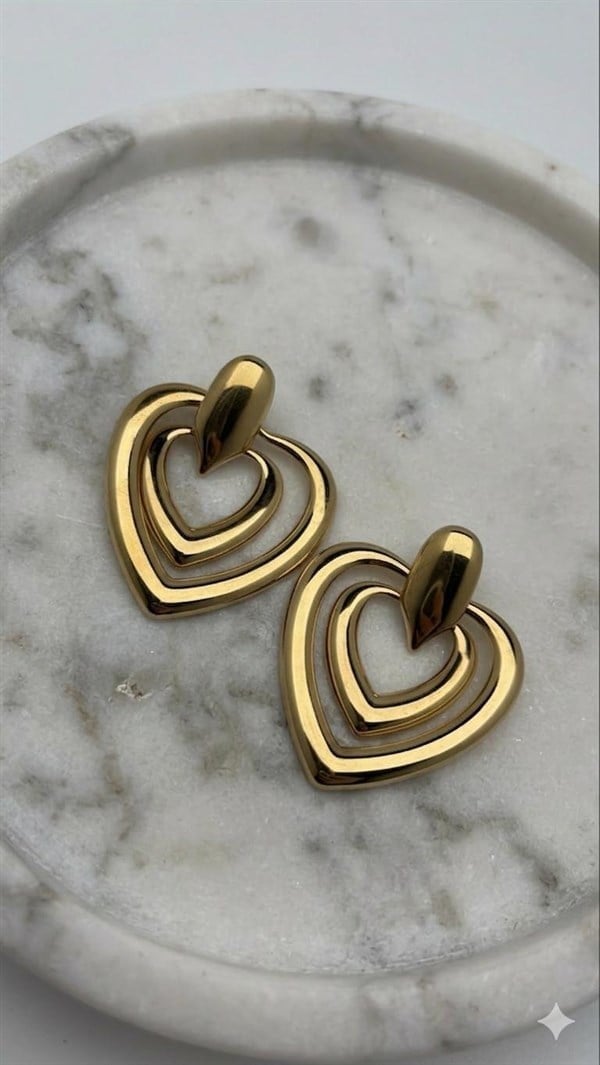 Çelik Küpe (Gold) Kp635