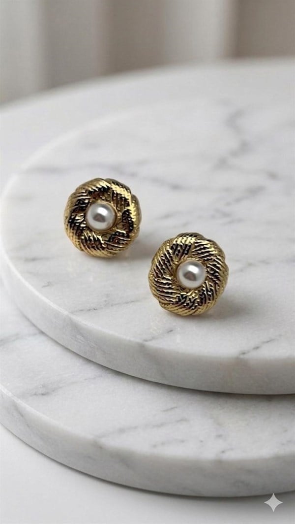 Çelik Küpe (Gold) Kp660