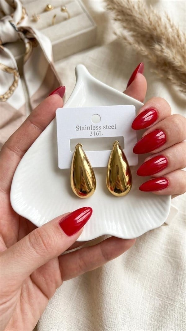 Çelik Küpe (Gold) KP686