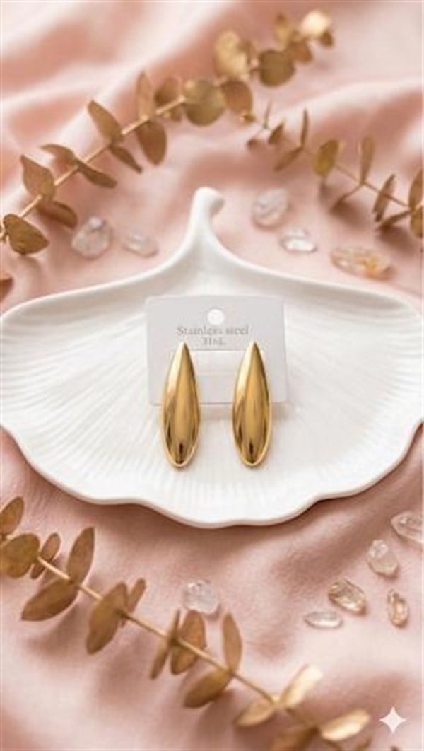 Çelik Küpe (Gold) KP693
