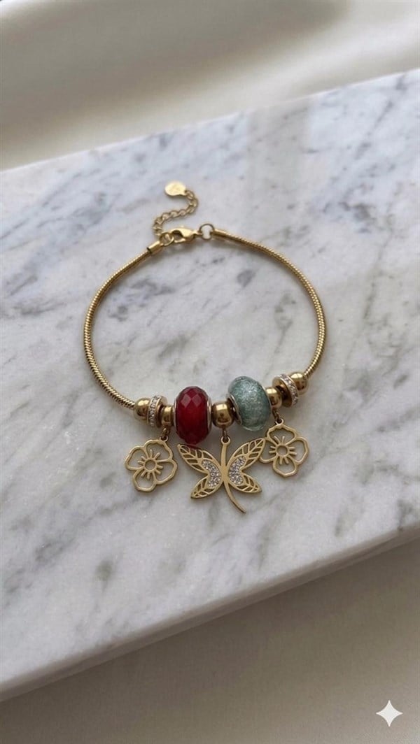 Çelik Pandora Bileklik (Gold) Blk 2495