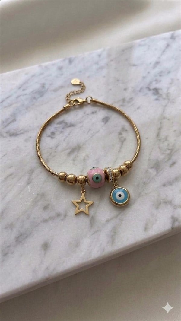 Çelik Pandora Bileklik (Gold) Blk 2497
