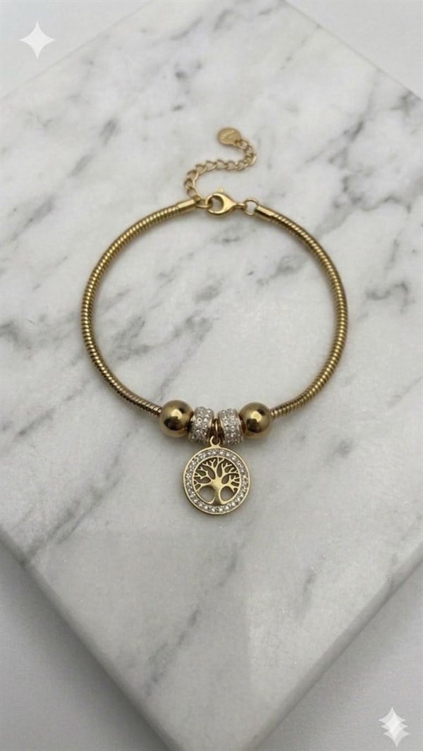 Çelik Pandora Bileklik (Gold) Blk 2508