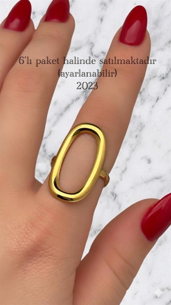 Çelik Yüzük 6 adet (Gold) 169