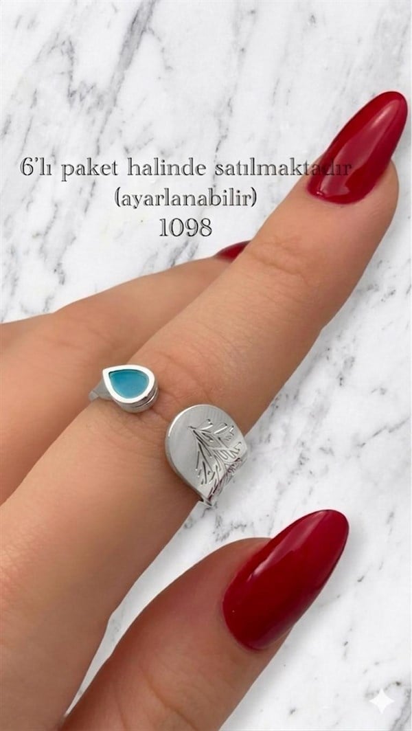Çelik Yüzük 6 adet (Gümüş) 148