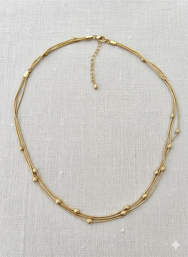 Dorika Çelik Kolye 45 cm (Gold) 100170-1