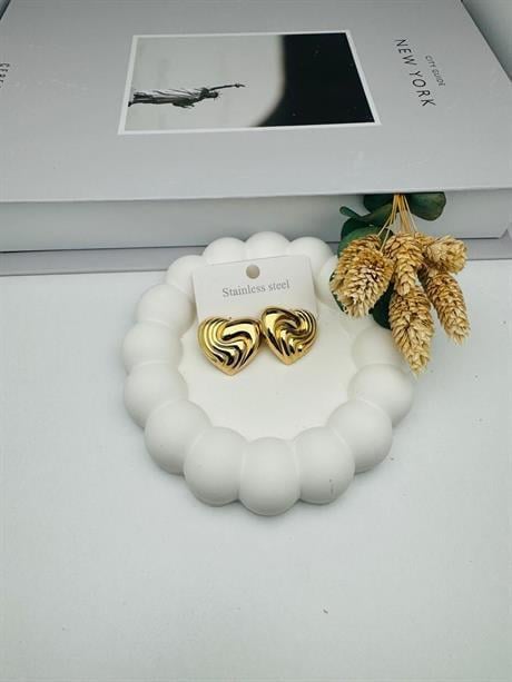 Favori Kalpli Çelik Küpe KP404 (Gold)