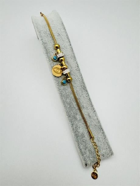 Göz Detaylı Pandora Çelik Bileklik (Gold) Blk 21178