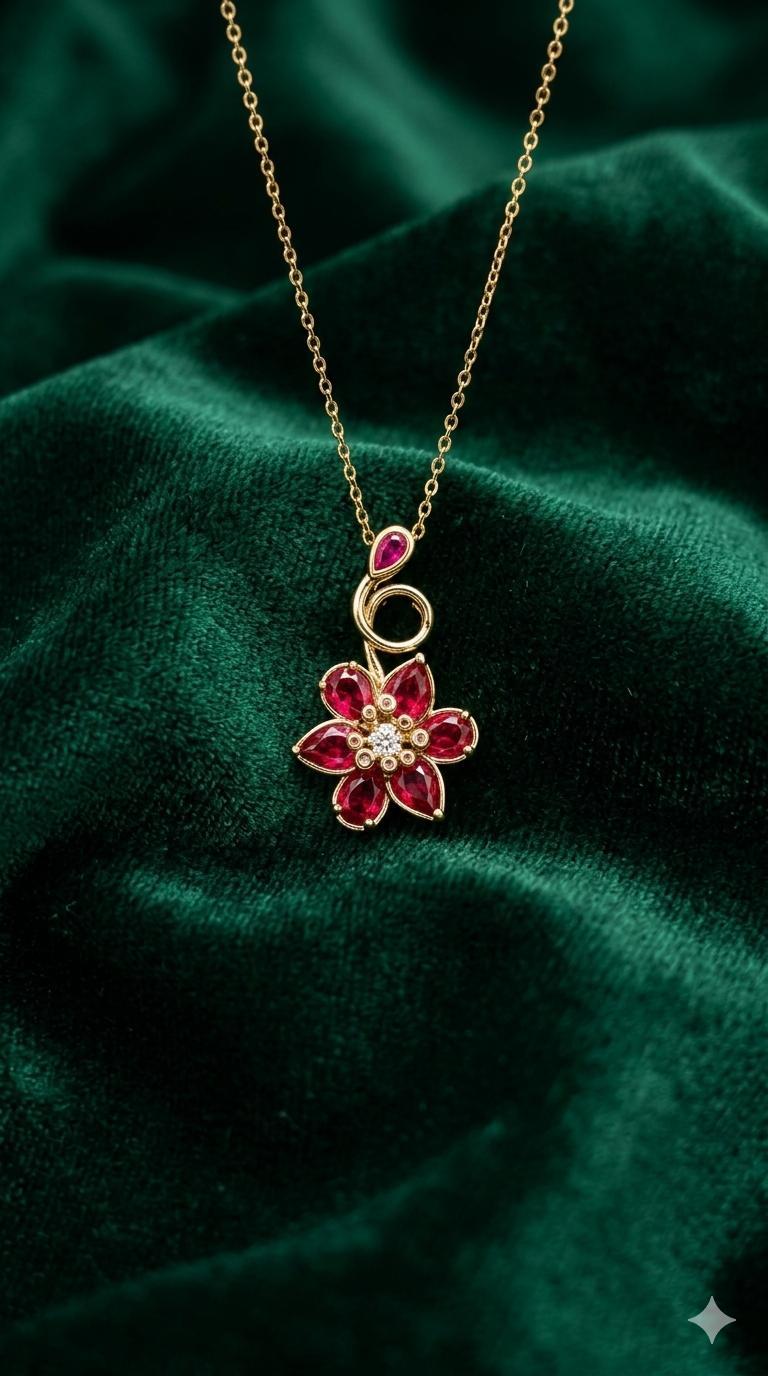 Lotus Çelik Kolye 45cm (Gold) 010777