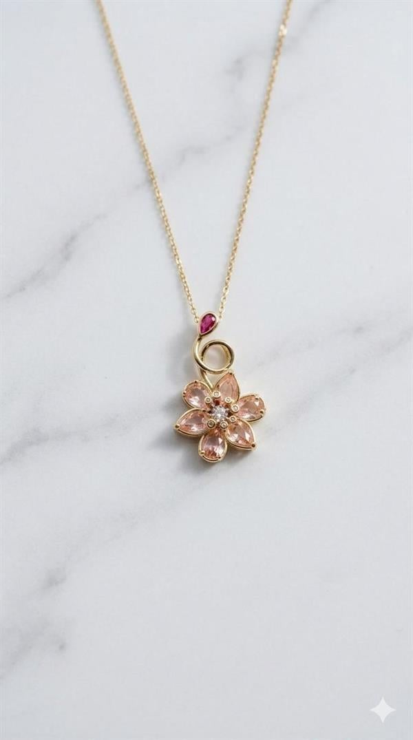 Lotus Çelik Kolye 45cm (Gold) 010781