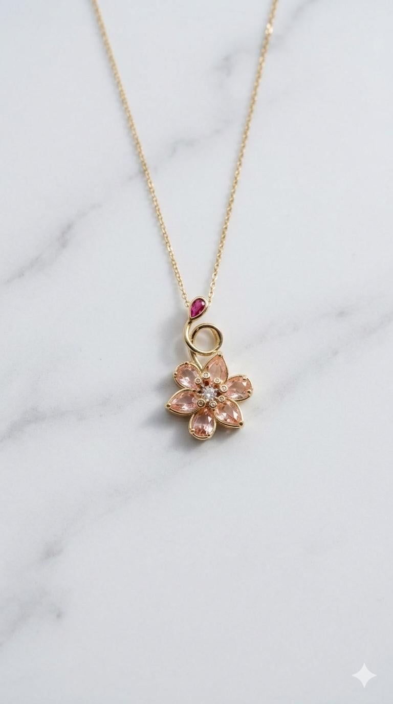 Lotus Çelik Kolye 45cm (Gold) 010784