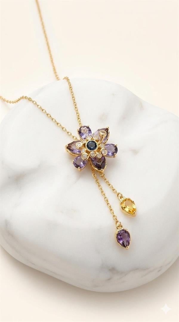 Lotus Çelik Kolye 45cm (Gold) 010786