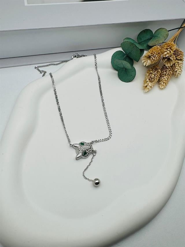 Tasarım Çelik Kolye (Gümüş) 010669