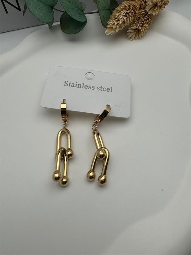 Tiffany Çelik Küpe (Gold) Kp462