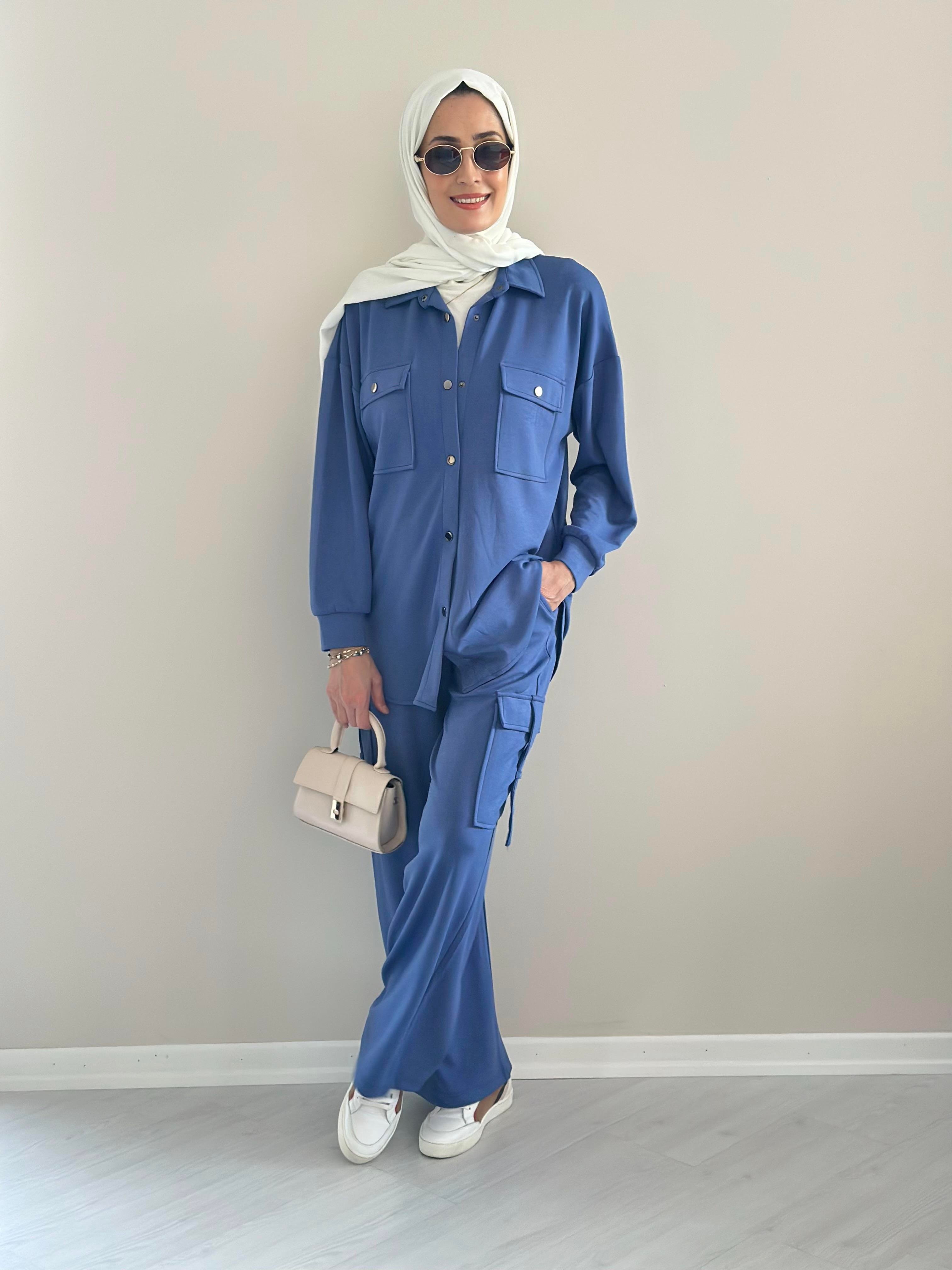 Alien Gömlek  Pantalon Takım İndigo 