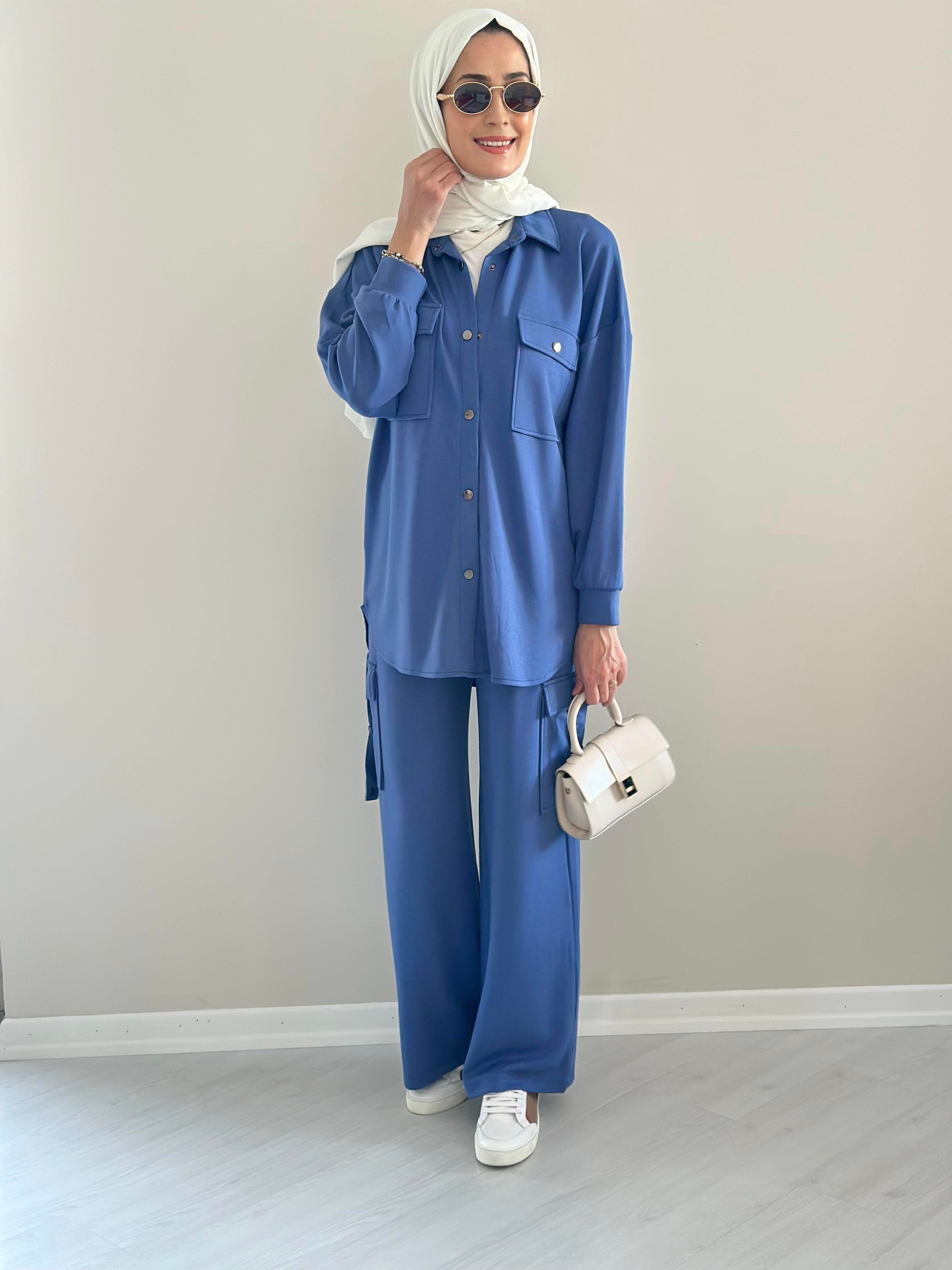 Alien Gömlek  Pantalon Takım İndigo 