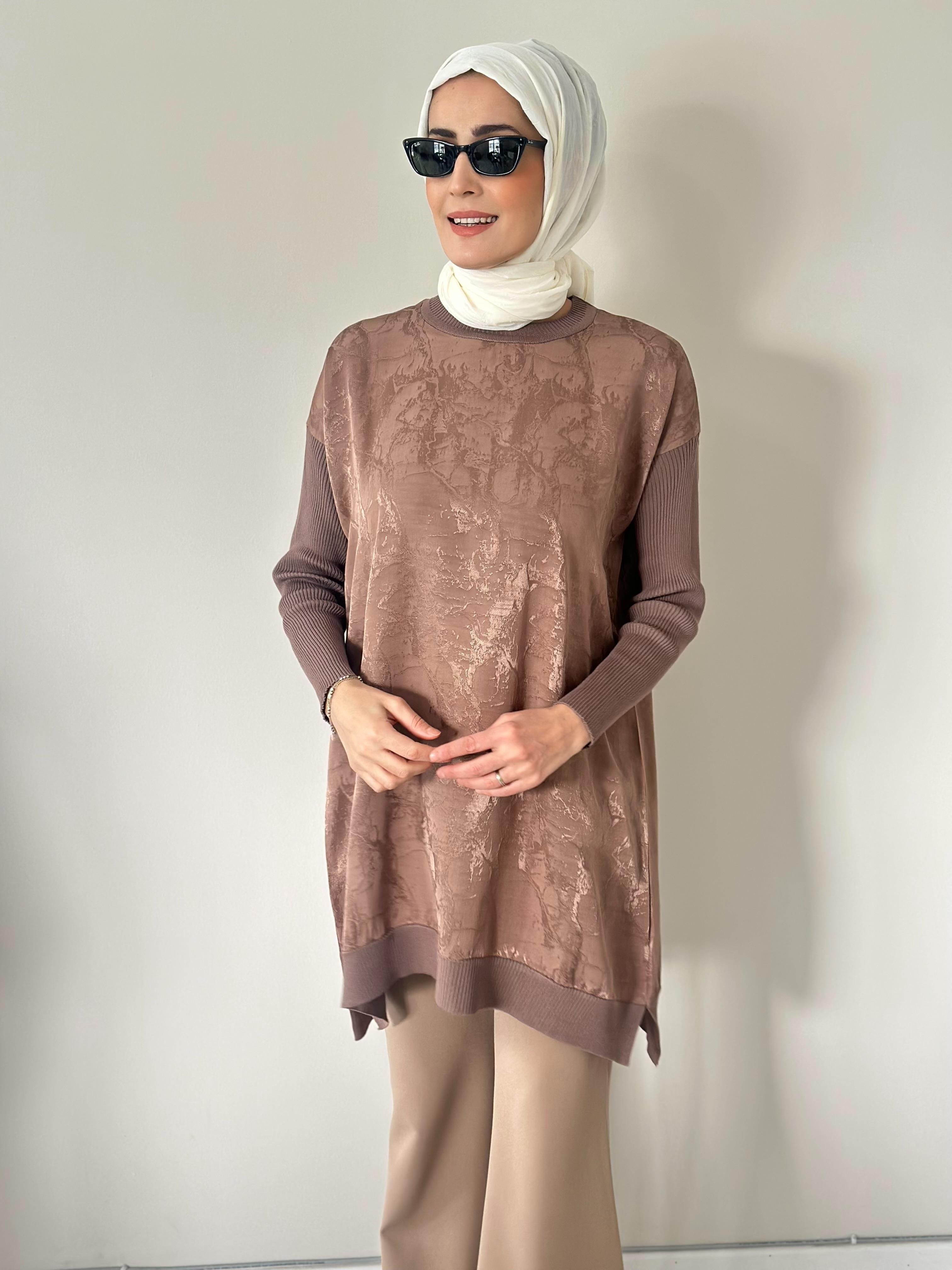 Mia Tunik Lacivert Bej 