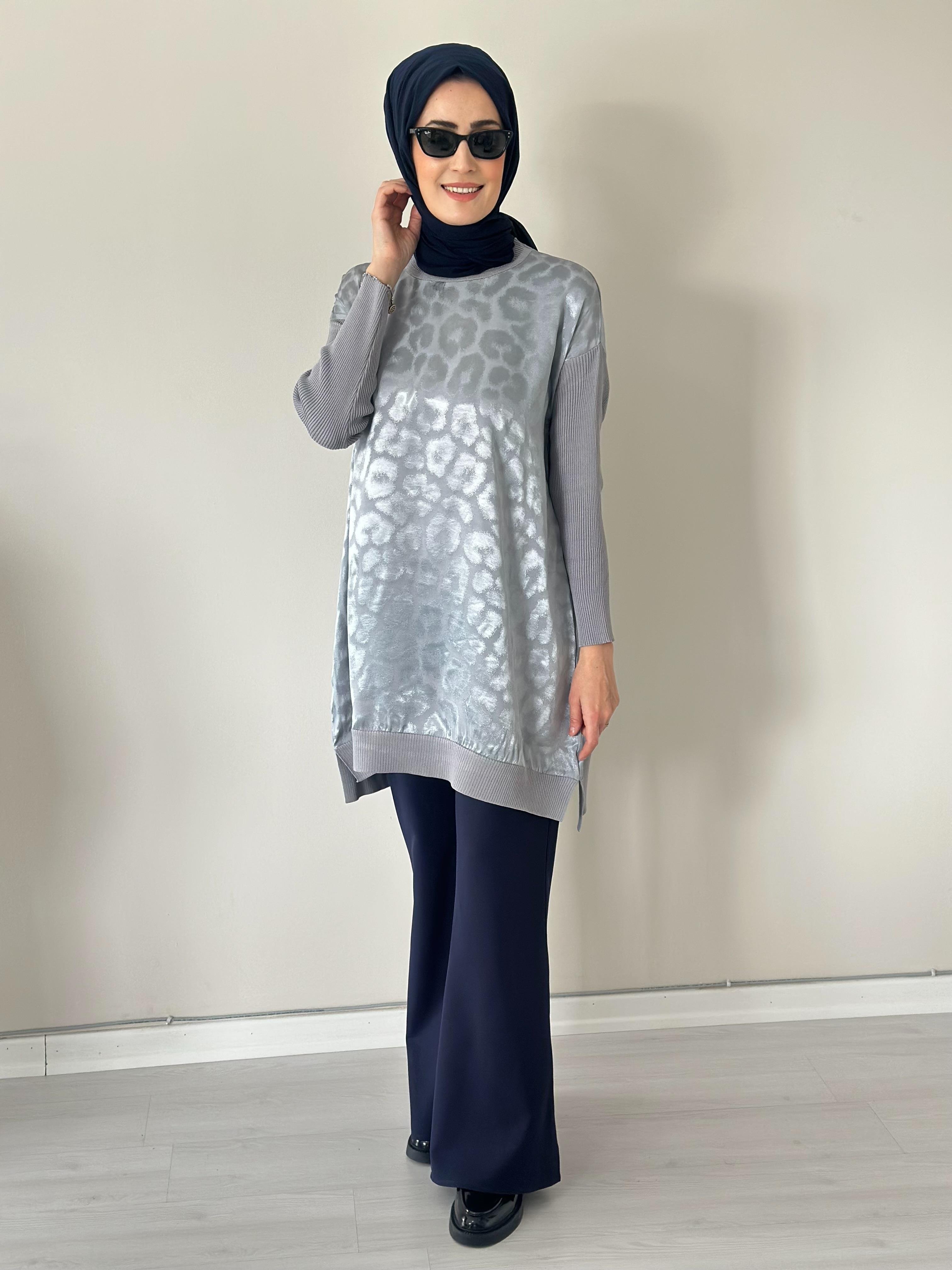 Mia Tunik Lacivert Gri