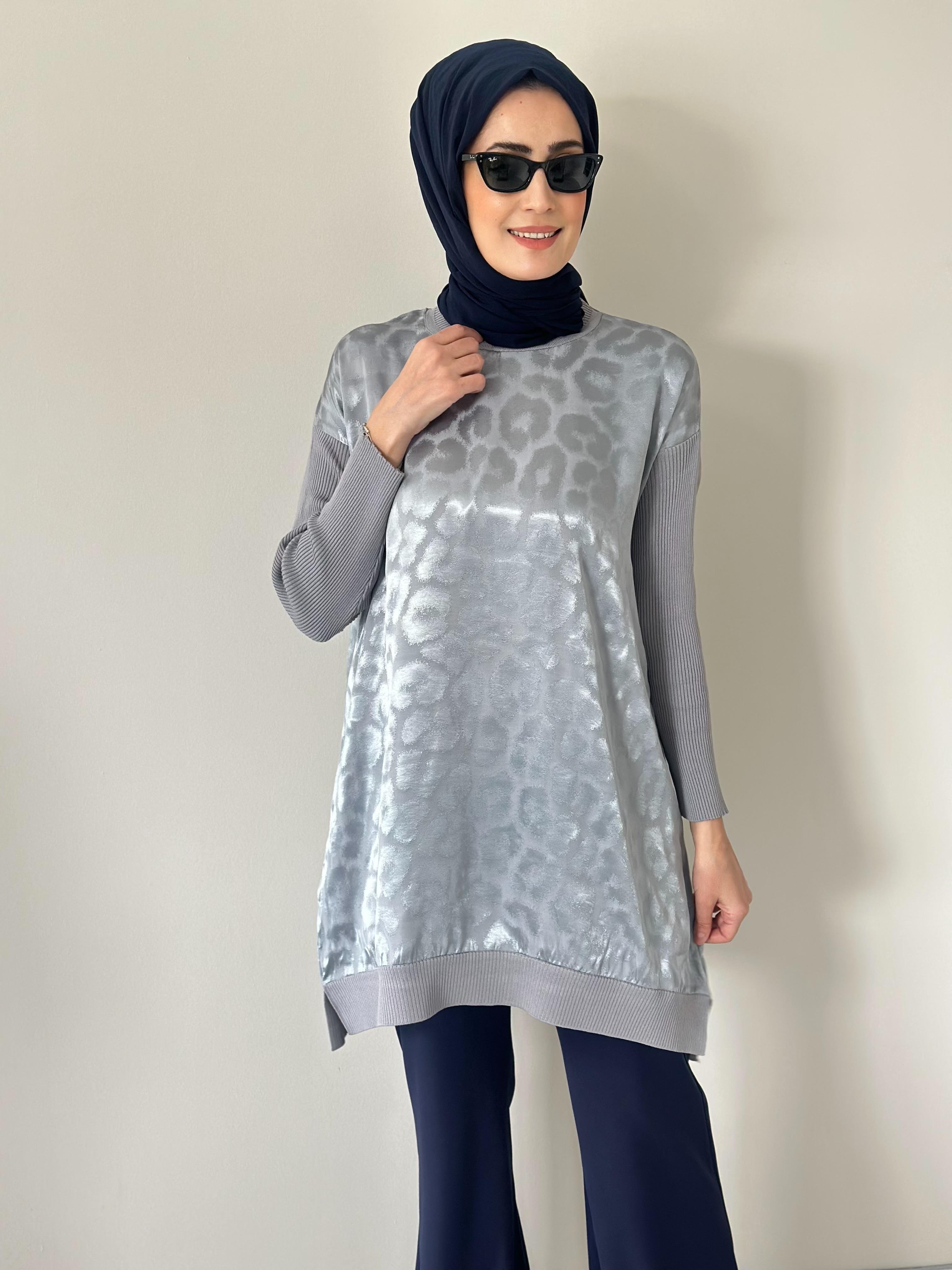 Mia Tunik Lacivert Gri