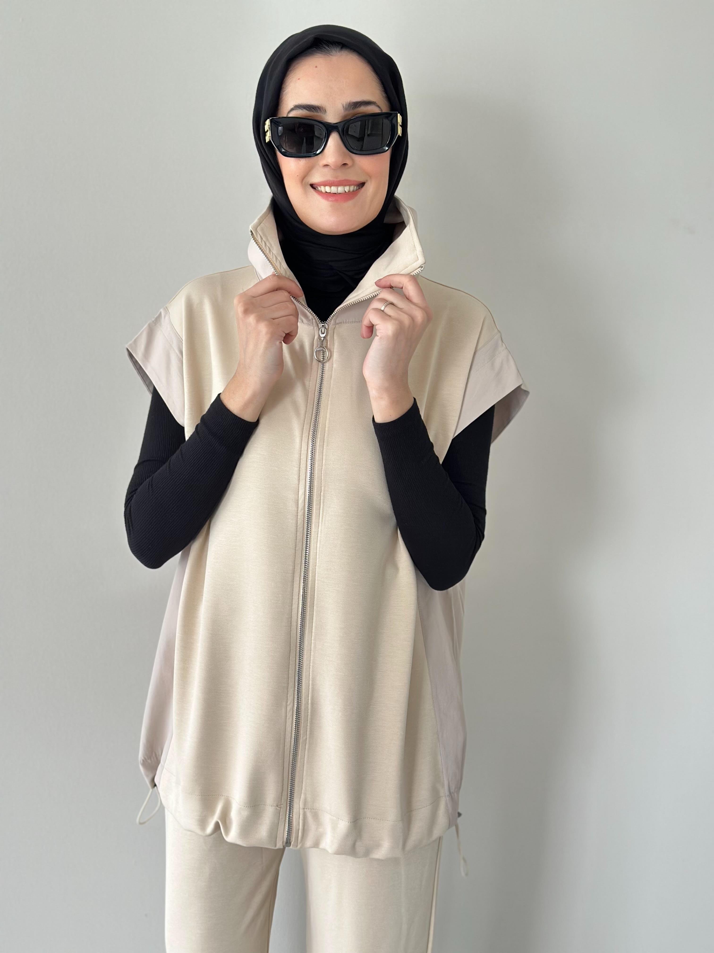 Wola yelek   Pantolon  Takım Bej