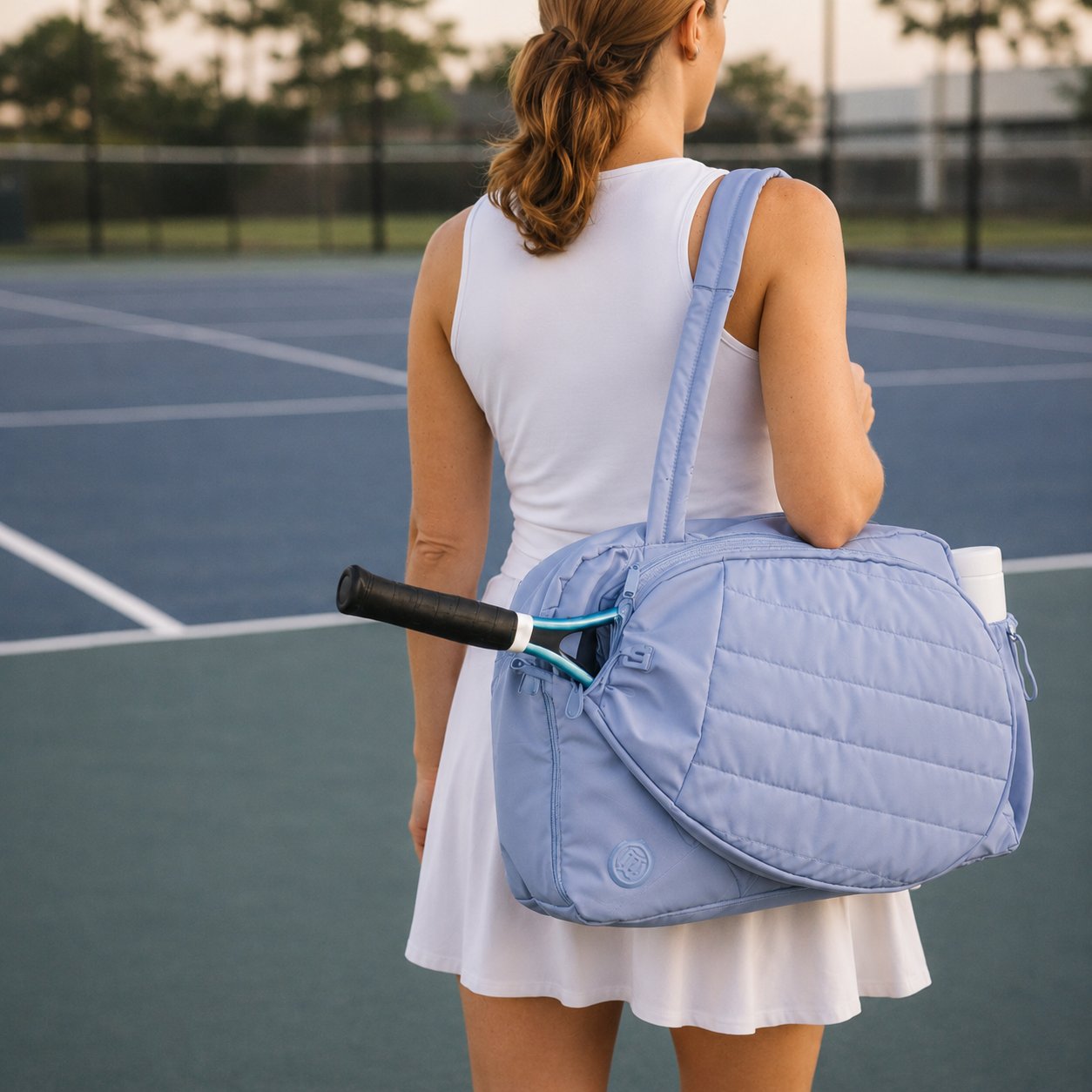 İcone Bag Paraşüt Kumaş Raket Gözlü Tenis Çantası, Spor Çantası Ve Tenis Çantası, Padel Çantası MAVİ