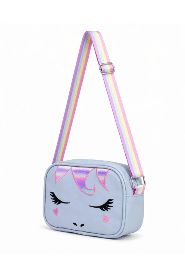 Unicorn Nakışlı Kız Çocuk Çantası, Çocuk Omuz Çantası, Unicorn Çanta