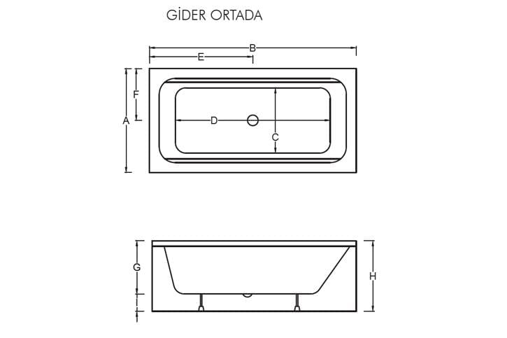 Ardesia Solo Küvet 