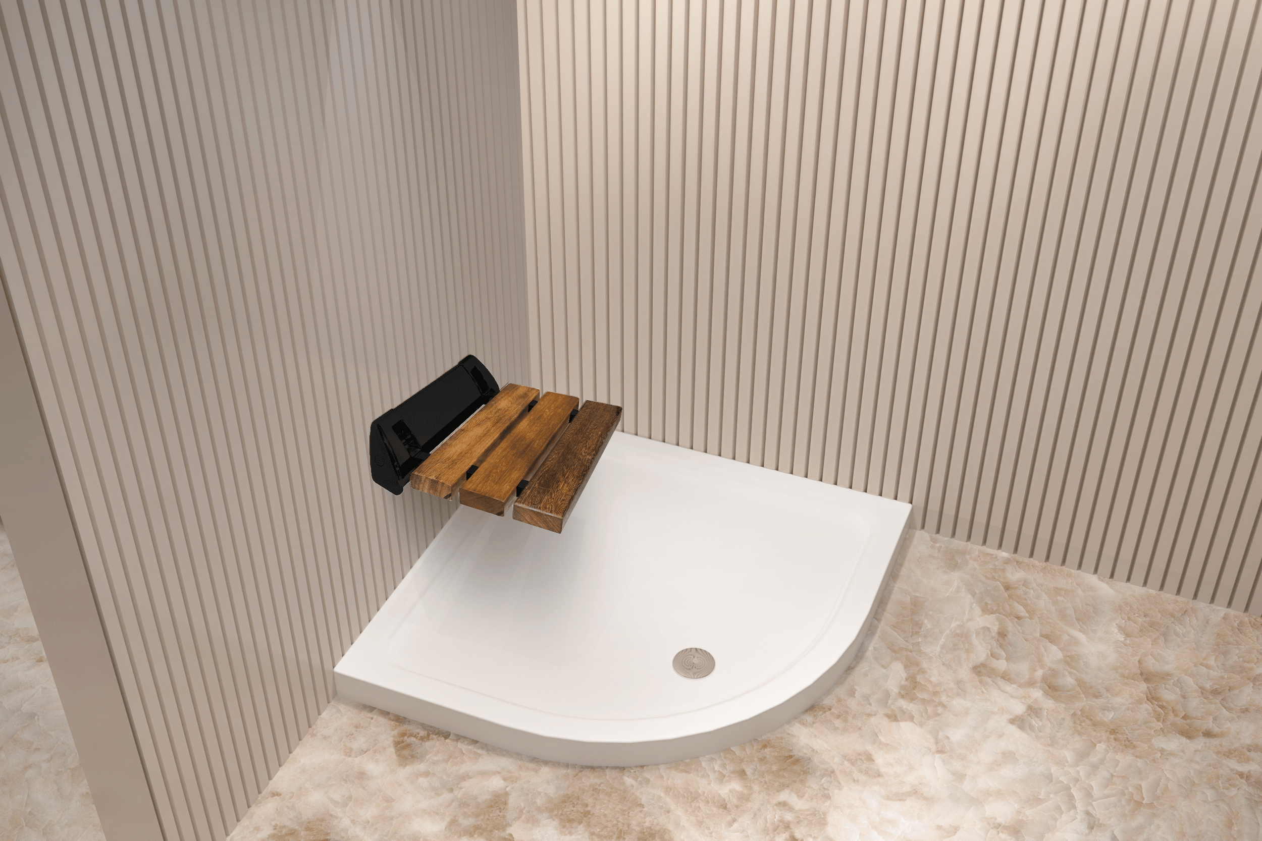 Asiento Ahşap Katlanır Oturma Birimi
