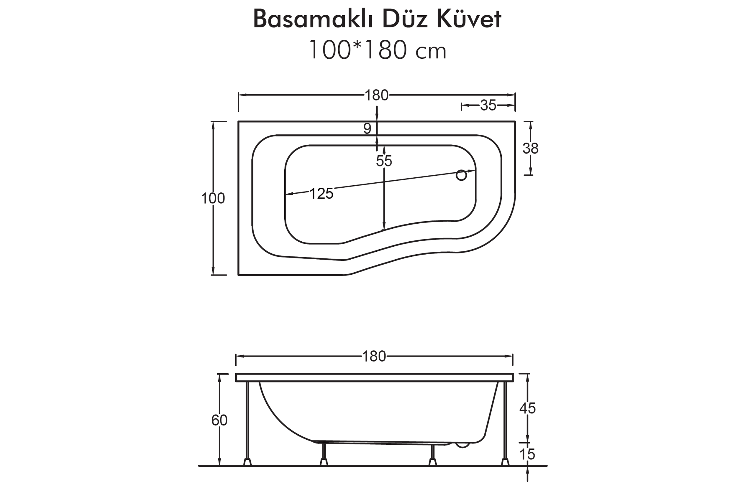 Rianz Basamaklı Özel Küvet 