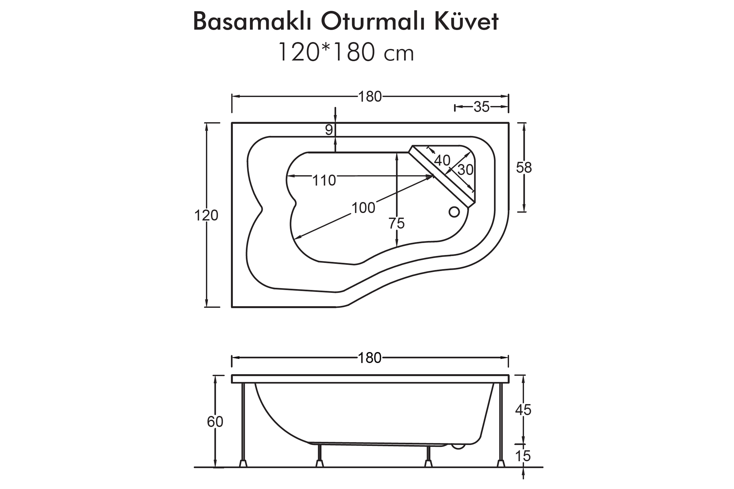 Rianz Basamaklı Özel Küvet 