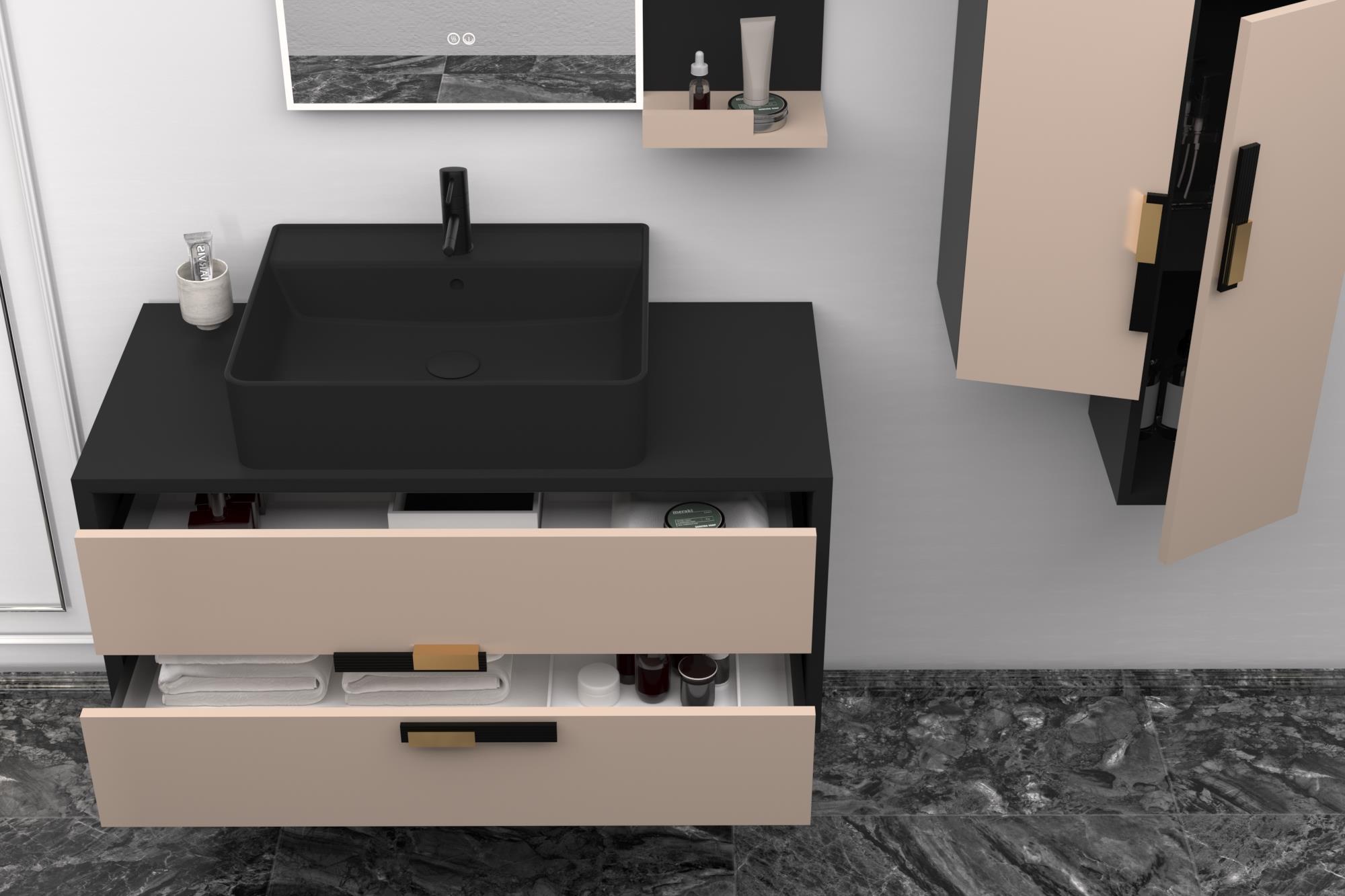 Vetrina 100 Cm Banyo Dolabı 