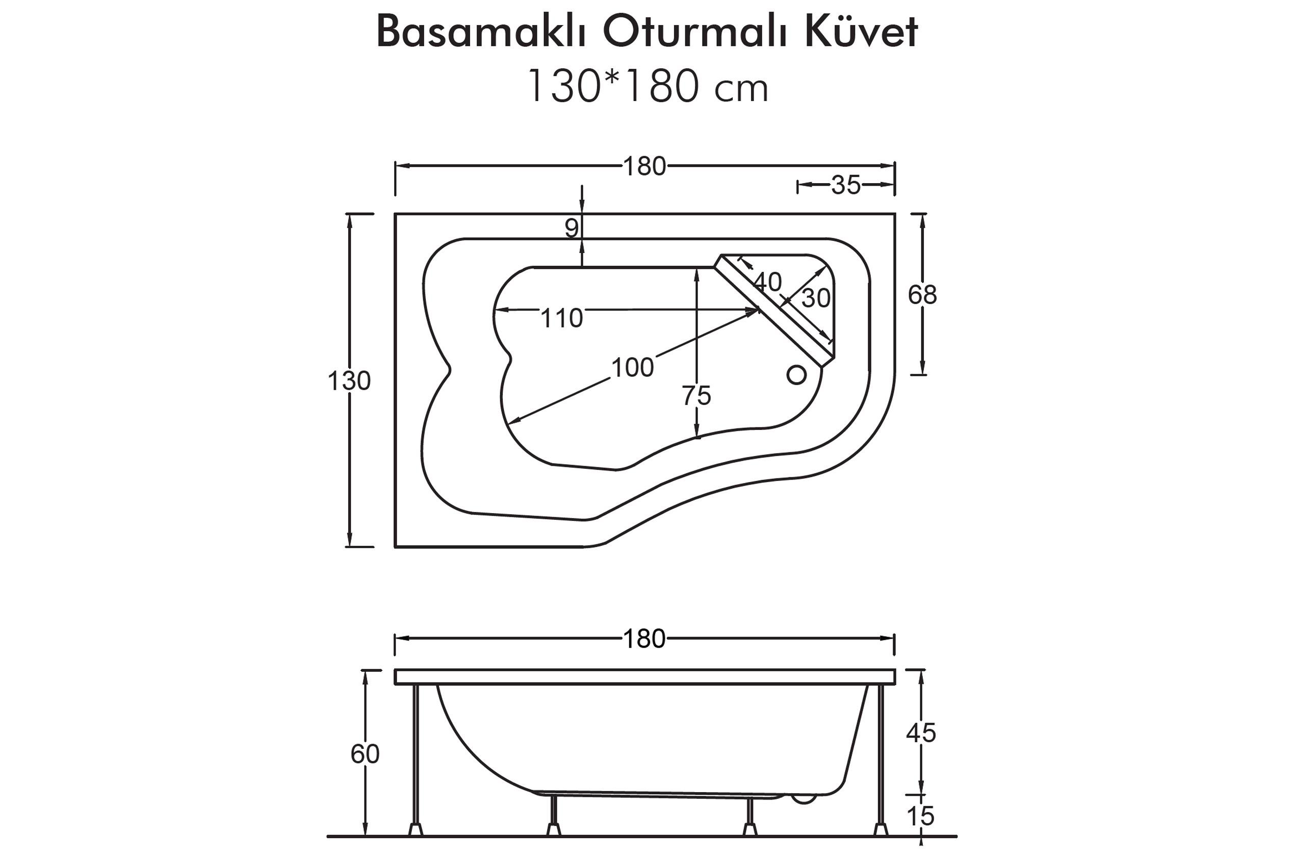 Xstar Basamaklı Özel Küvet 