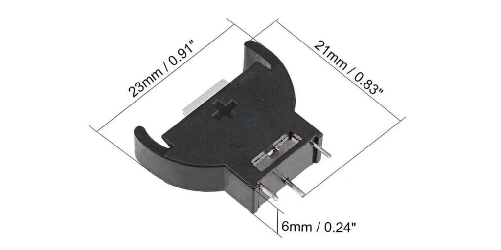 BATTERY HOLDER FOR CR2032 VERTICAL -OKBS-3