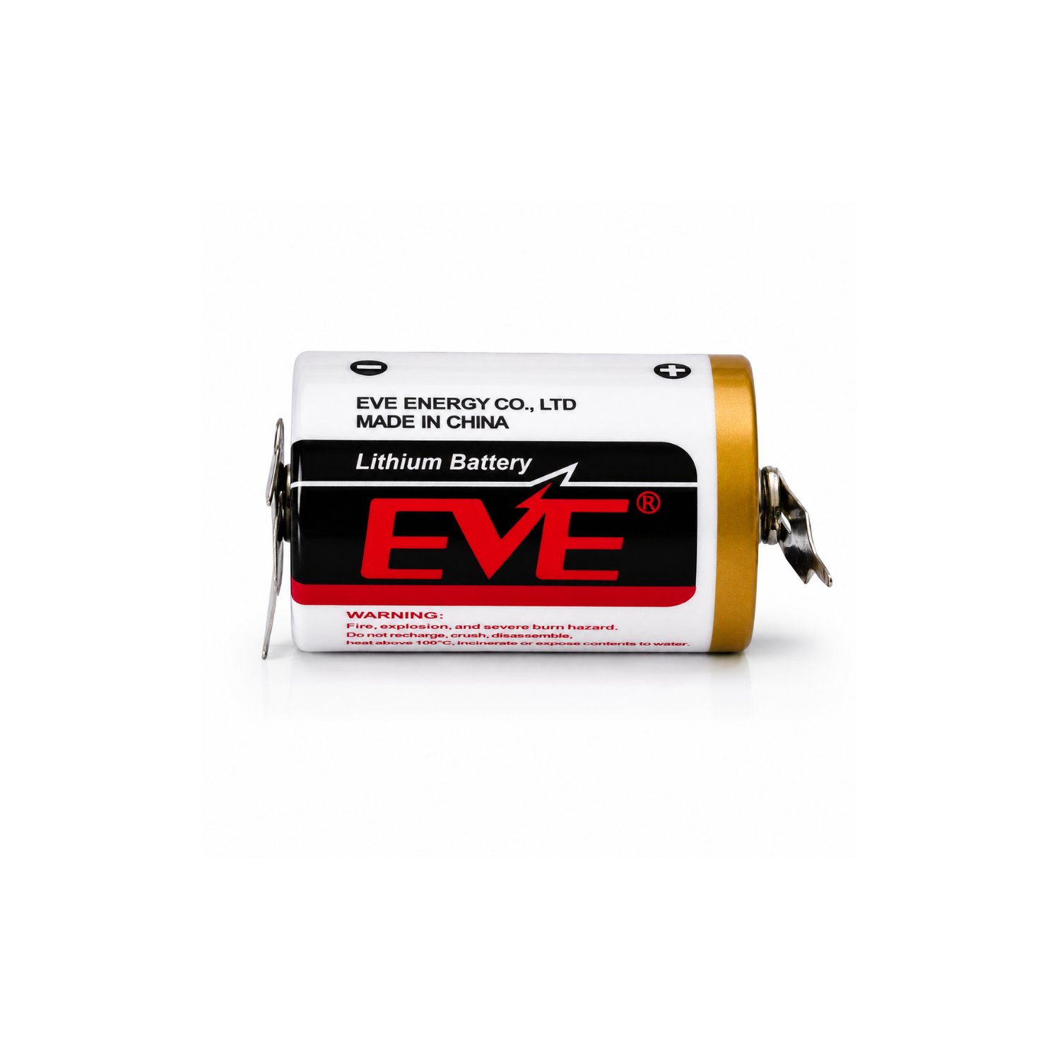 EVE ER14250H 3.6V 1200mAh 1/2 AA Lityum Pil | 3 Pin PCB Sayaç Pili