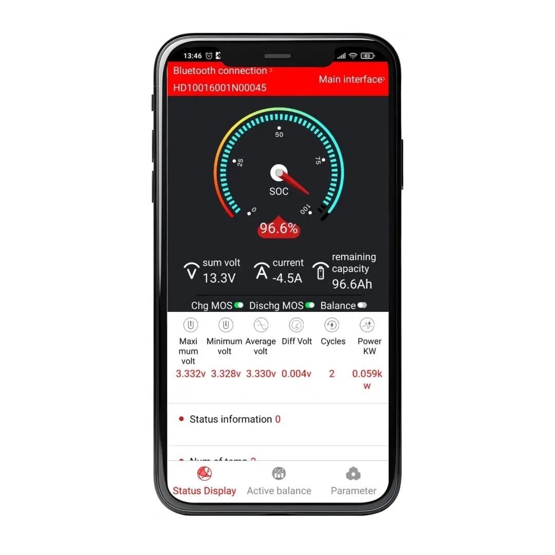 Poseidon 12.8v 200Ah LiFePO₄ Lityum Batarya – Solar / ESS / UPS Uyumlu 
