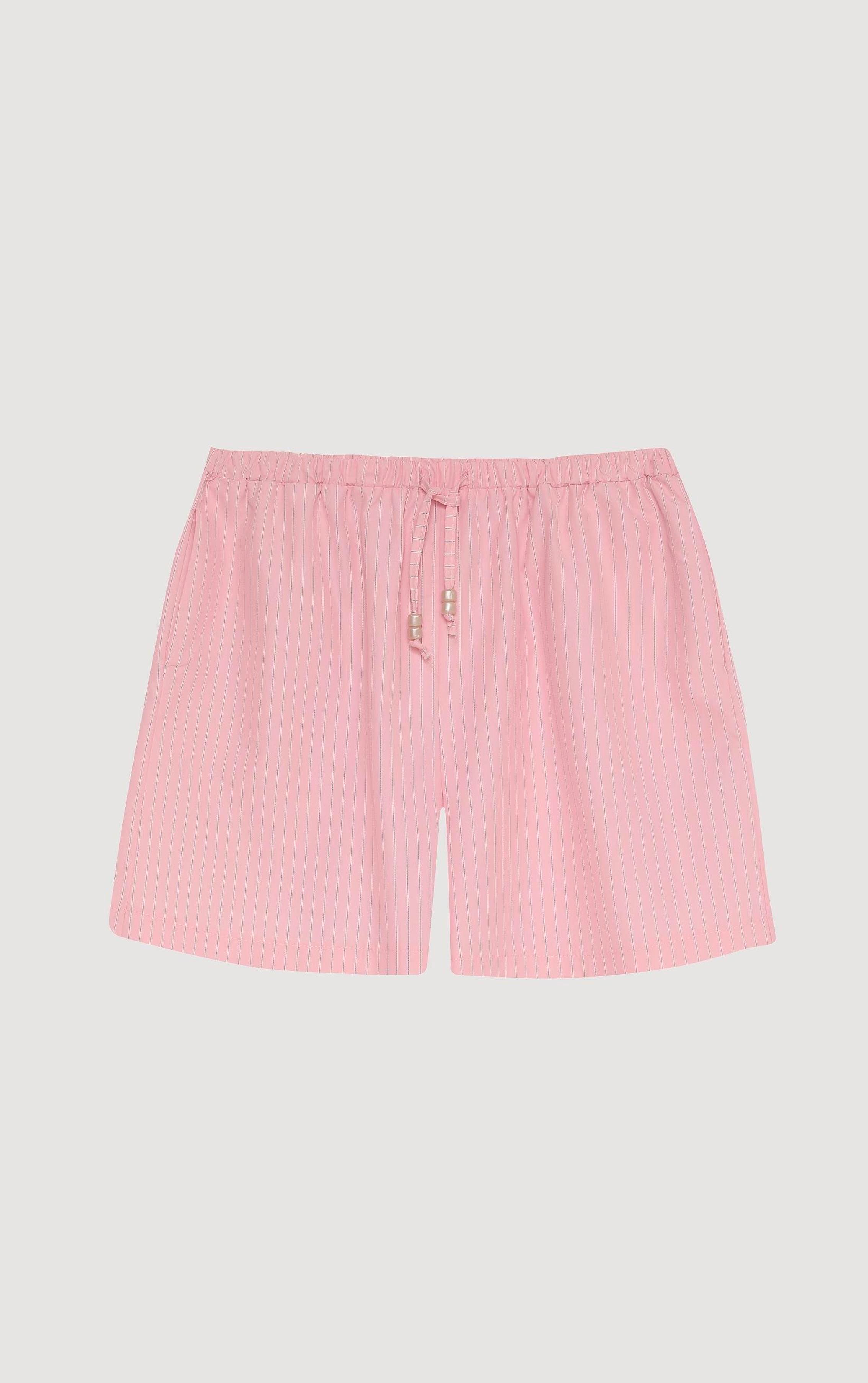 ÇİZGİ DETAYLI PEMBE ŞORT