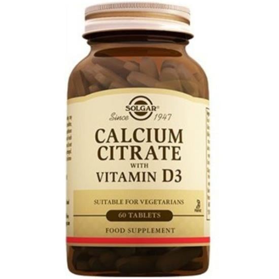 Solgar Calcıum Cıtrate Wıth Vıtamın D3 60 Tablet