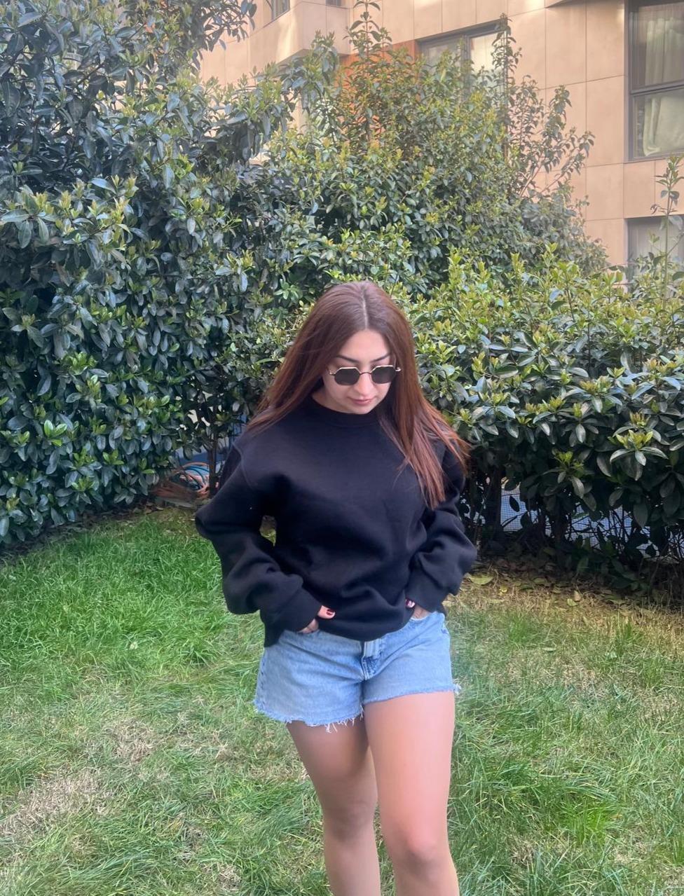 Bisiklet Yaka Oversize Sweatshirt