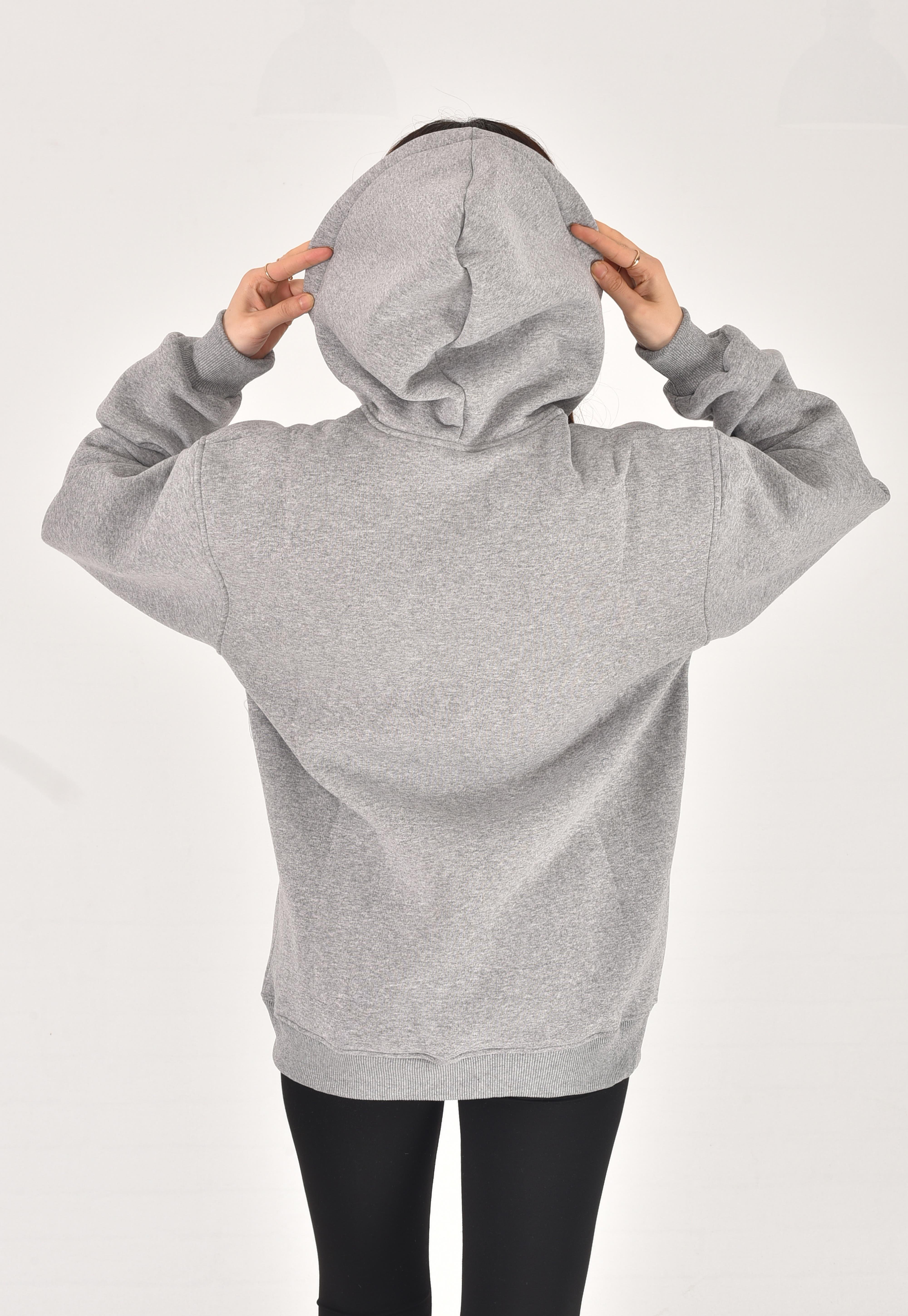 Fermuarlı Oversize Pamuklu Ceket