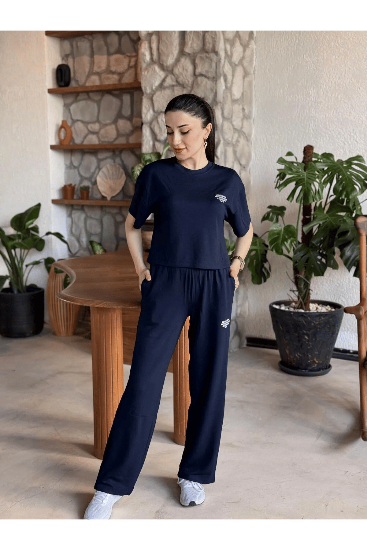 Modal Kumaş Beli Lastikli Eşofman Takımı
