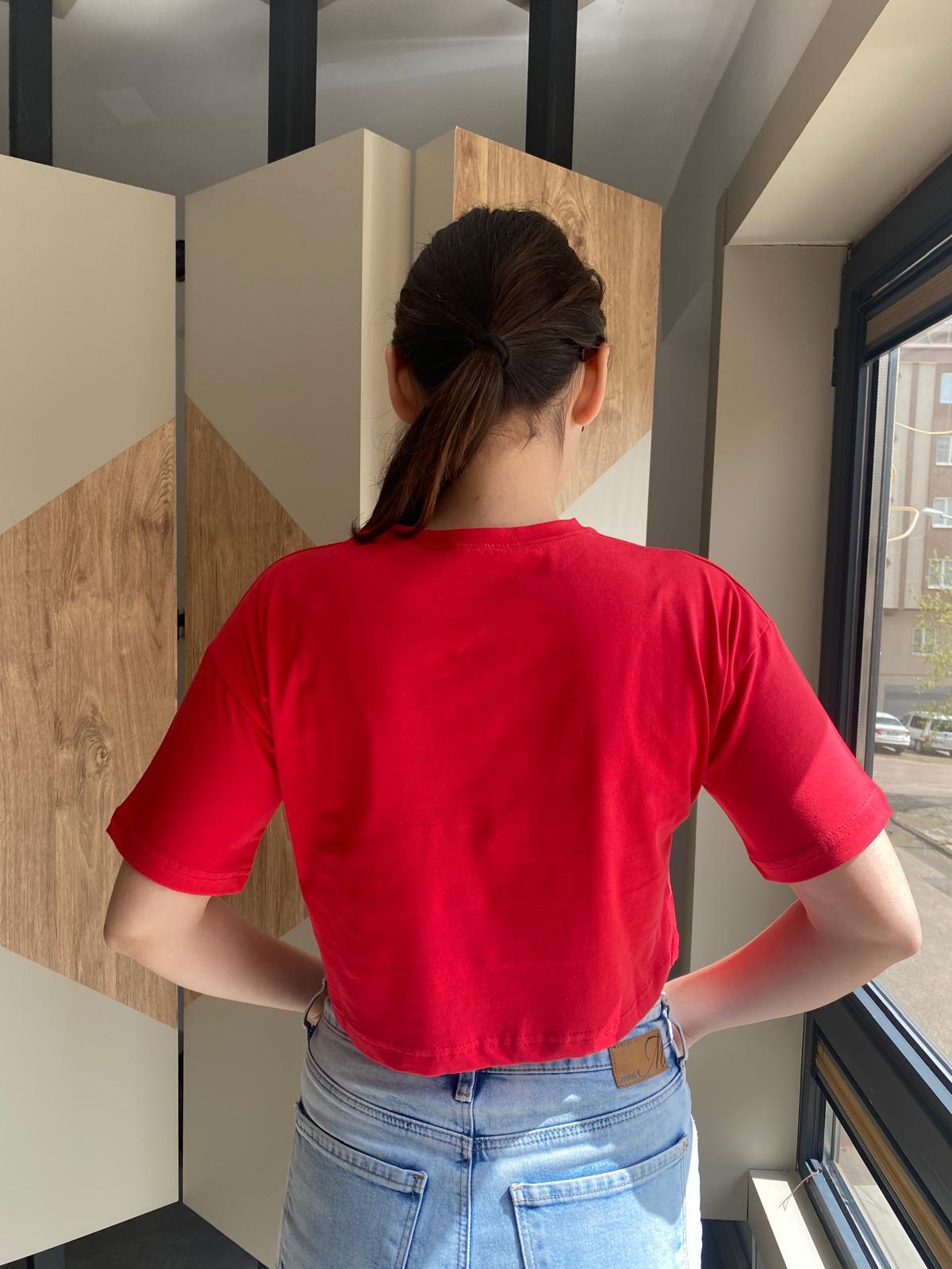 Oversize Basic Crop T-shirt