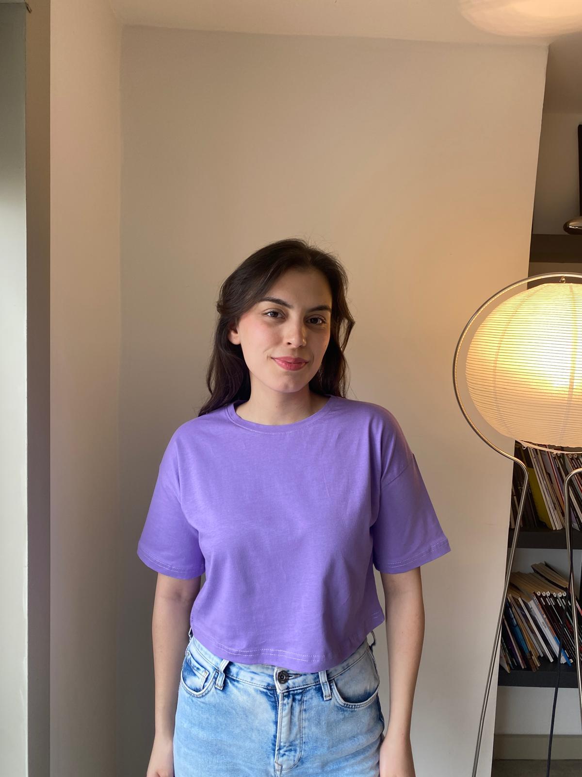 Oversize Basic Crop T-shirt